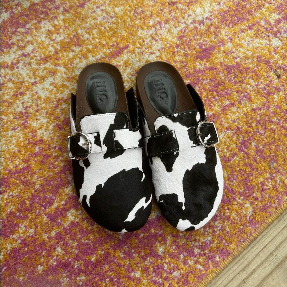 Women's Wenna Slip-On Buckled Cowhide Clogs